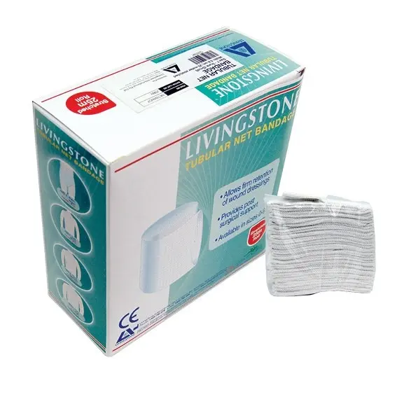 Livingstone Tubular Net Bandage Size J No. 7 Small Trunk Flat Width 68mm 7.5m (unstretched) 25m (stretched) - Health