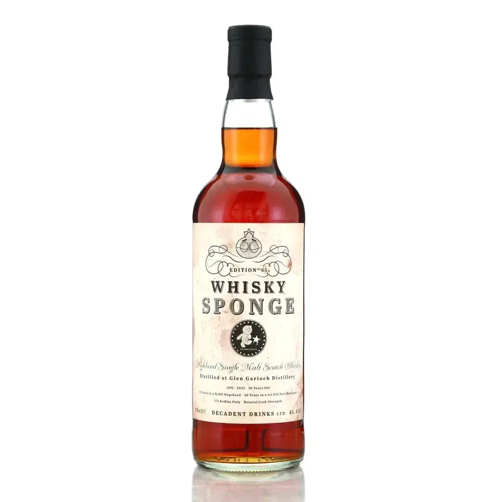 Decadent Drinks WhiskySponge Edition No. 65A 1991 Glen Garioch 30 Year Old Single Cask Single Malt Scotch Whisky 700ml - Alcohol