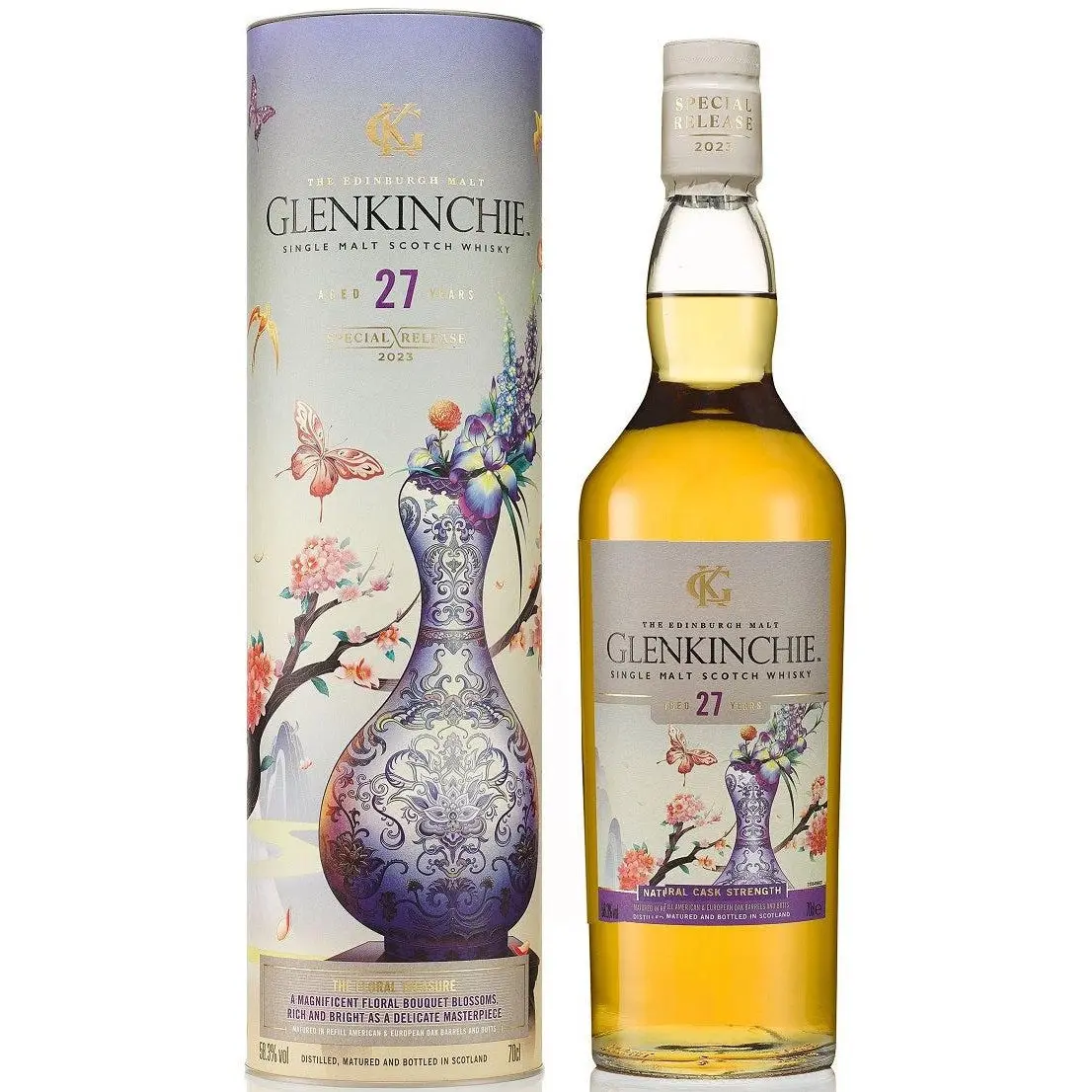 Glenkinchie "The Floral Treasure" 27 Year Old Single Malt Scotch Whisky Special Release 2023 700ml - Alcohol