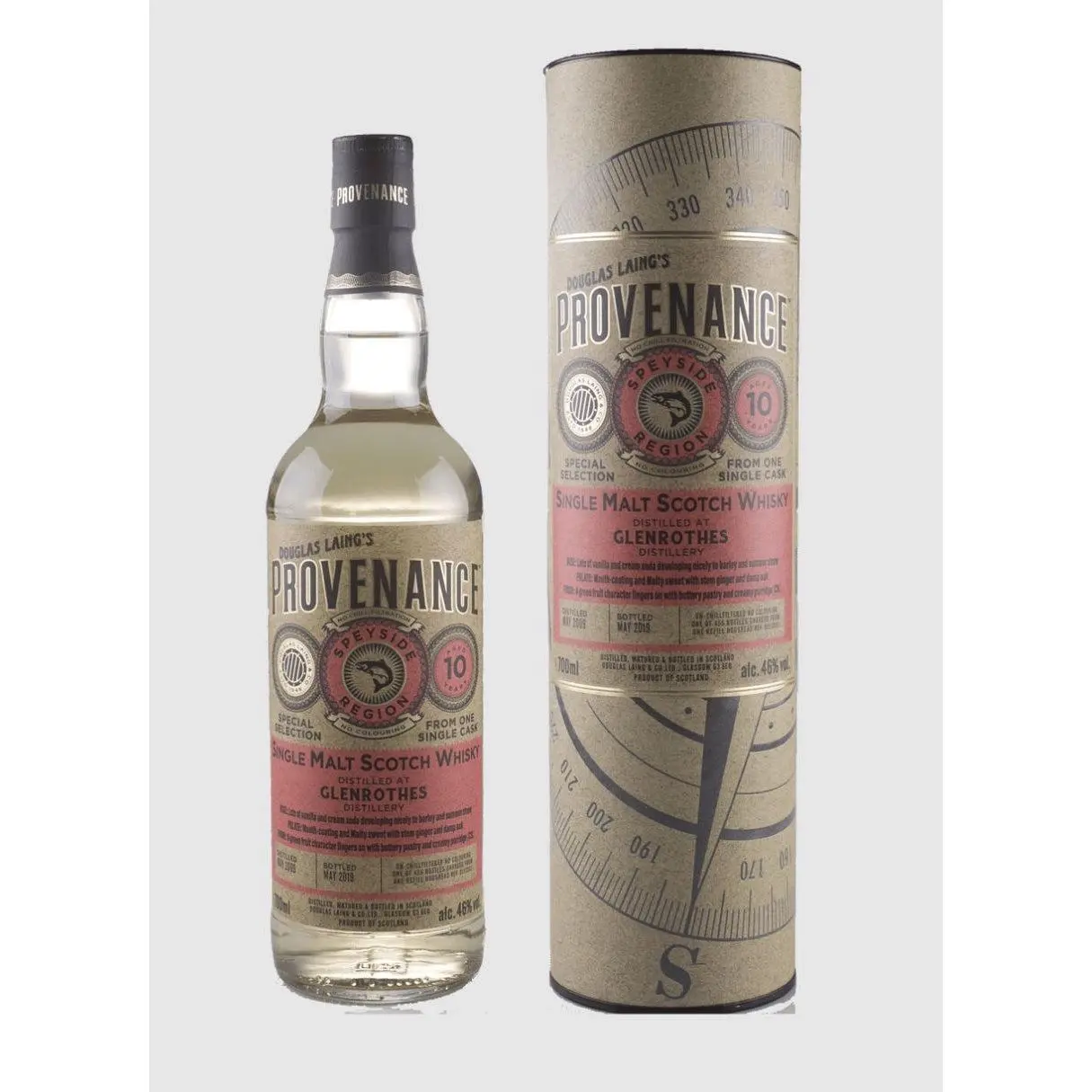 Provenance (Glenrothes) 10 Years Old Douglas Laing Scotch Whisky - Alcohol