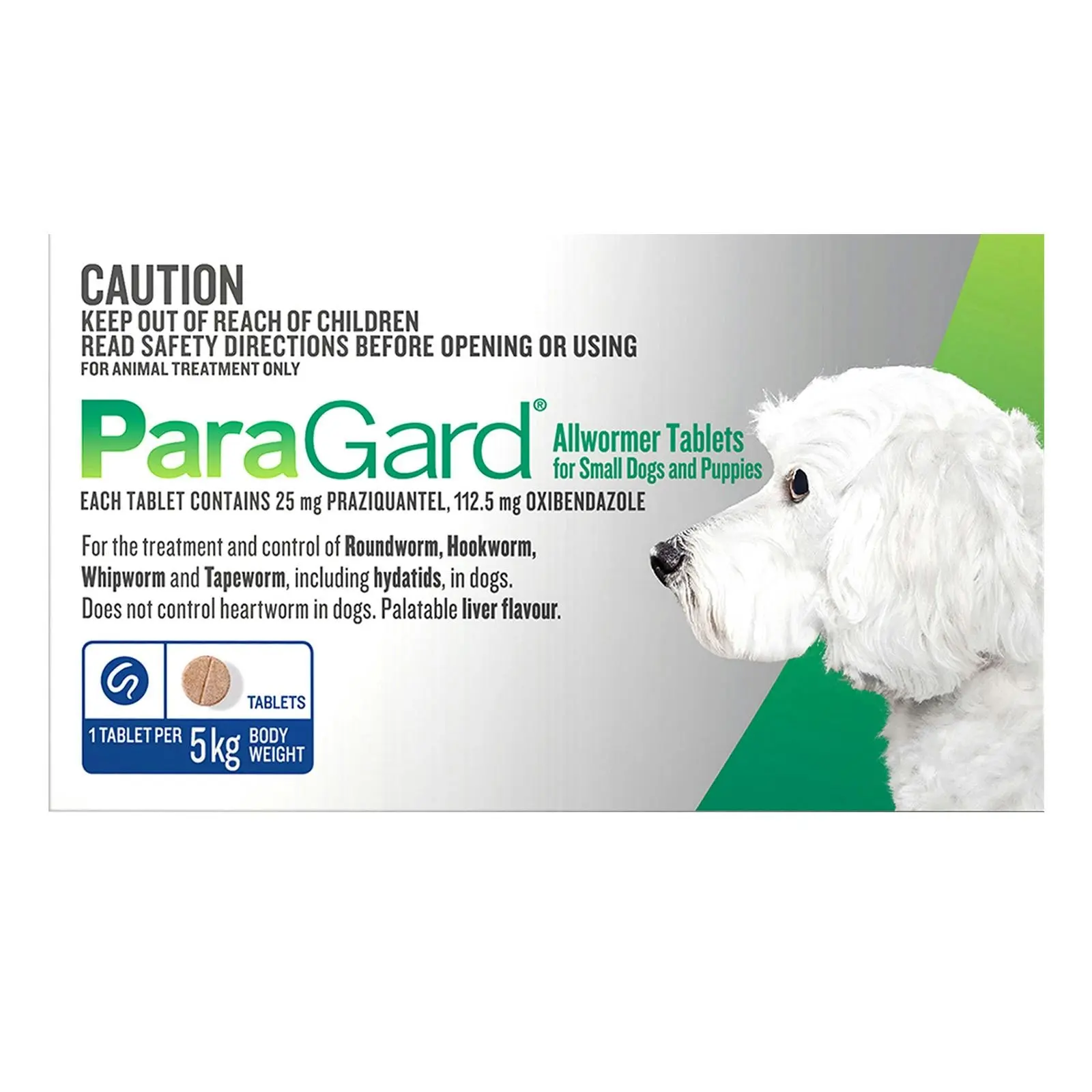 PARAGARD Allwormer Tablets For Small Dogs 5 Kg 4 Tablets BLUE - Pets