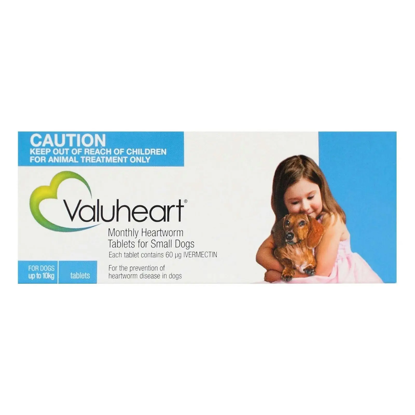 Valuheart Heartworm Tablets For Small Dogs Up to 10 Kg (Blue) 6 Tablets - Pets