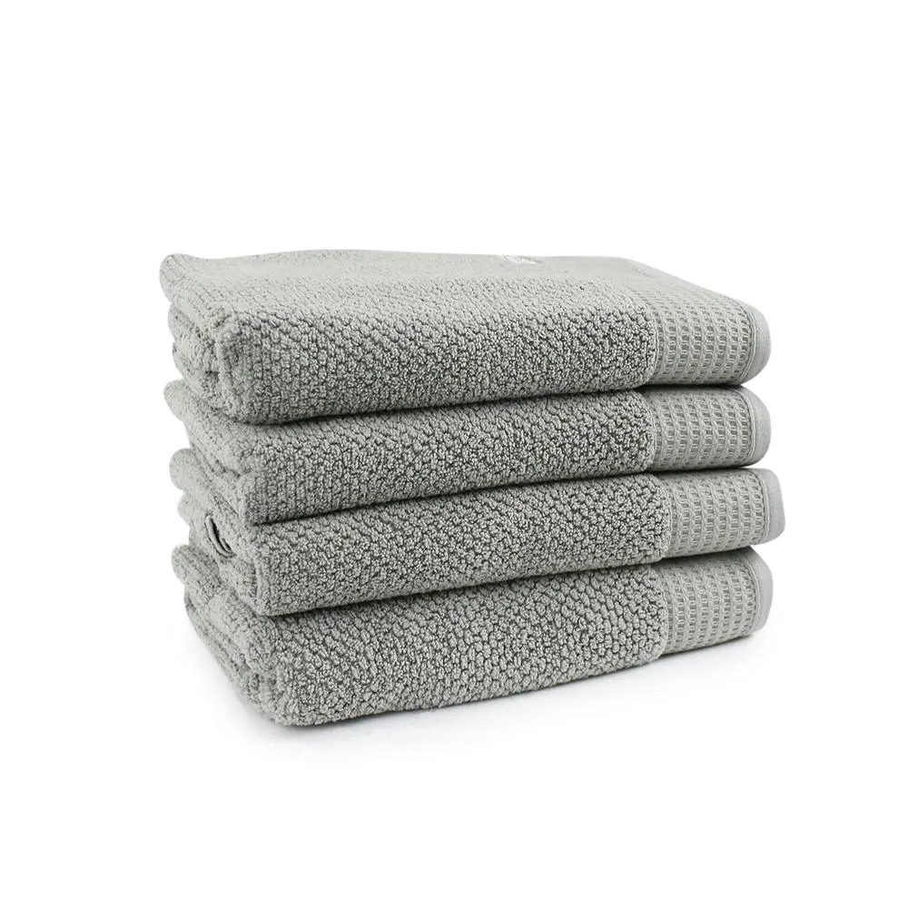 4pc Onkaparinga 69x140cm Cotton Avalon Bathroom Towels Set 550GSM Warm Silver - Home & Garden