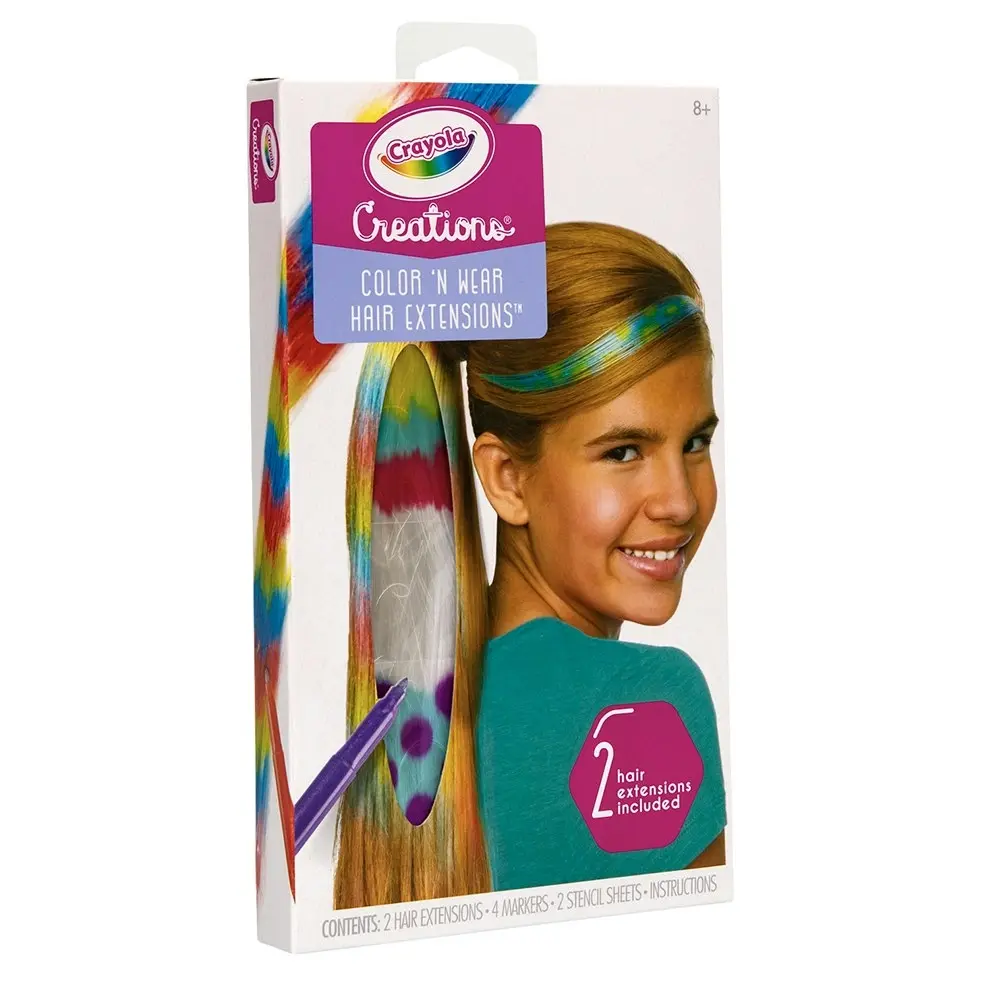 Crayola Kids/Childrens Creative Color 'n Wear Hair Extensions Creations 96m+ - Hobbies