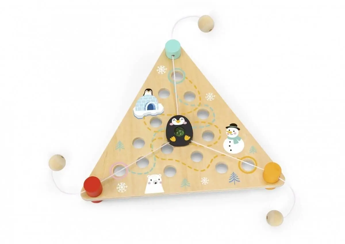 3pc Tooky Toy Wooden Penguin Adventure Kids/Toddler Interactive Fun Play Game 3+ - Toys & Games