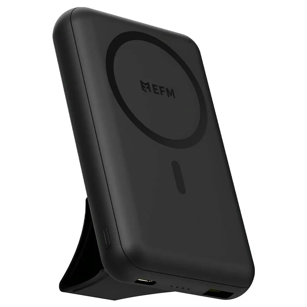 EFM Flux Magnetic 10000mAh MagSafe Power Bank with Foldable Stand - Black