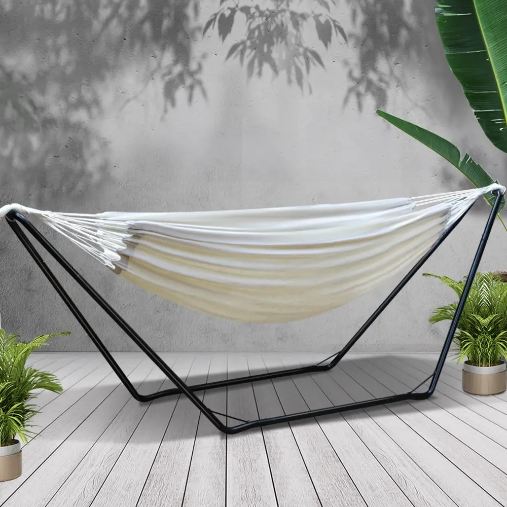 Gardeon Hammock Bed with Stand Outdoor Camping Hammocks Steel Frame - Furniture