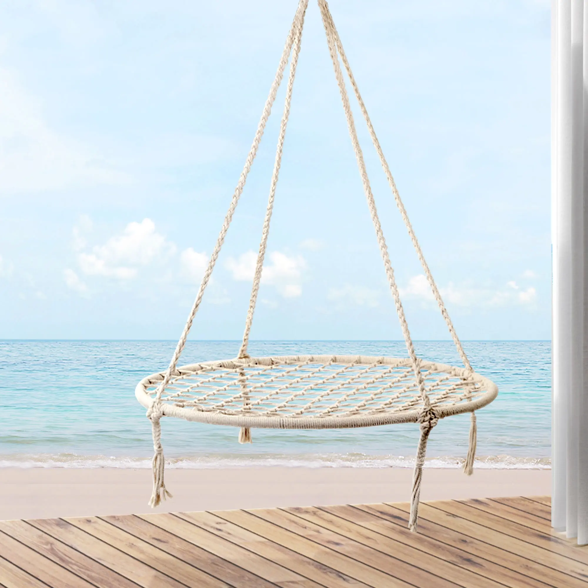 Gardeon Hammock Chair Outdoor Tree Swing Nest Web Hanging Seat 100cm - Furniture