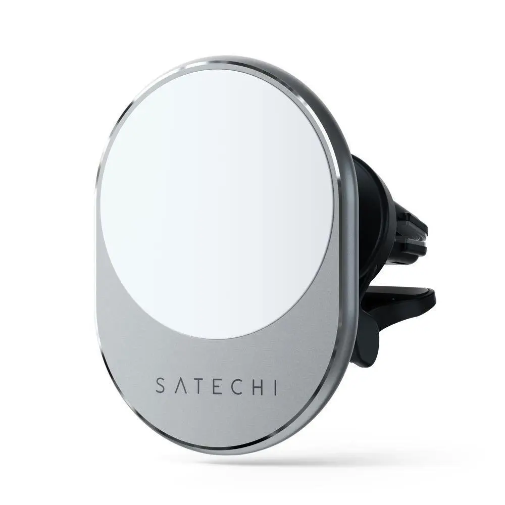 Satechi Magnetic Qi Wireless Car Charger for MagSafe iPhone 13/12/11 Space Grey - Electronics