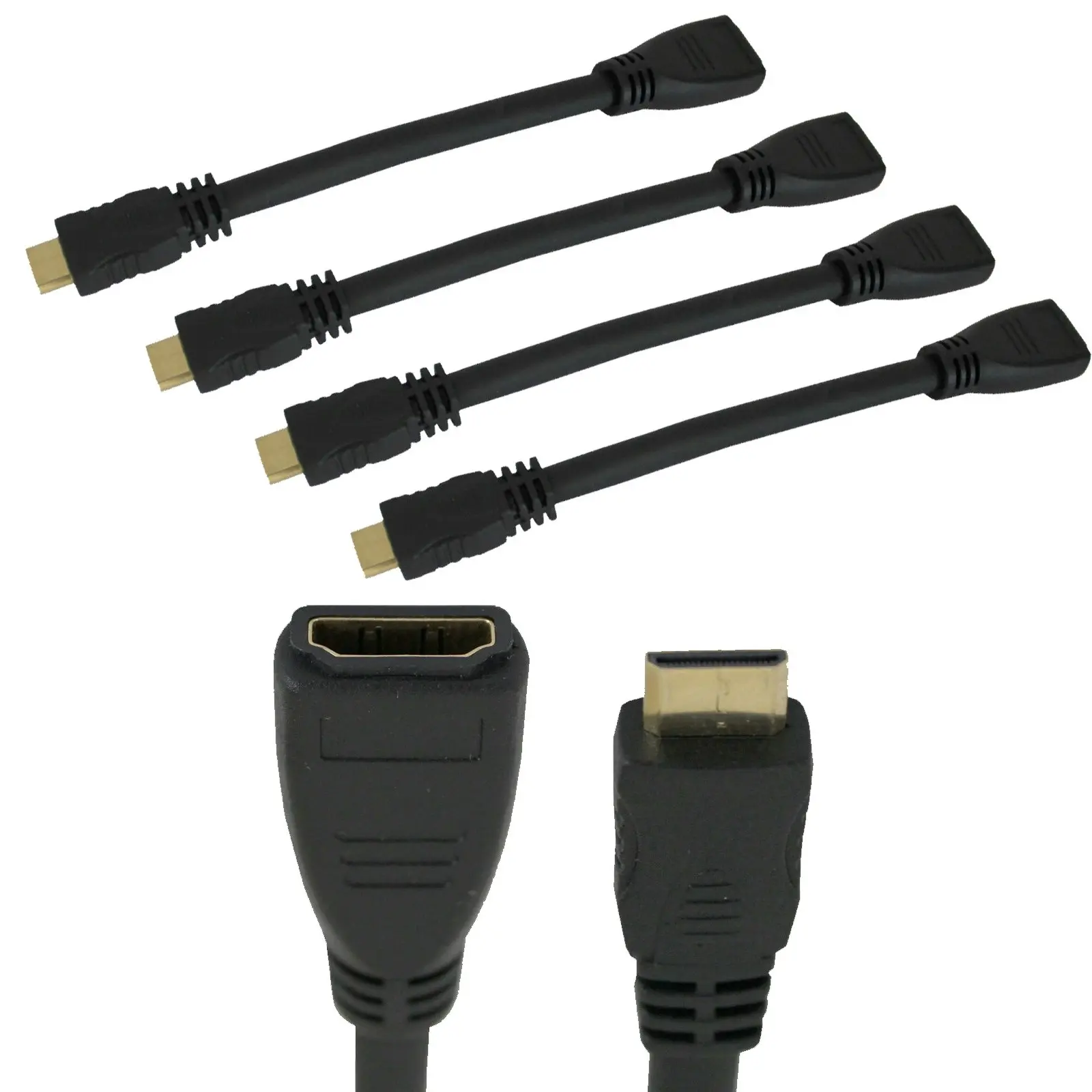 4Pcs 4X Mini Hdmi (Type C) To Hdmi (Type A) Female Adapter 1080P Hdmi V1.4 Gold Plated - Electronics
