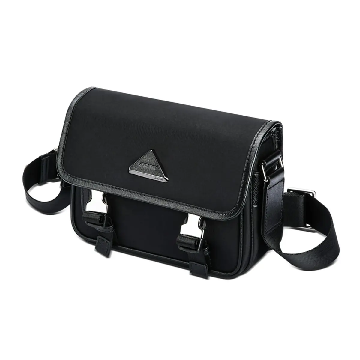 Bopai Luxury Waterproof Leather & Microfibre Satchel Travel Messenger Bag Daily iPad shoulder Bag B9231 Black - Fashion