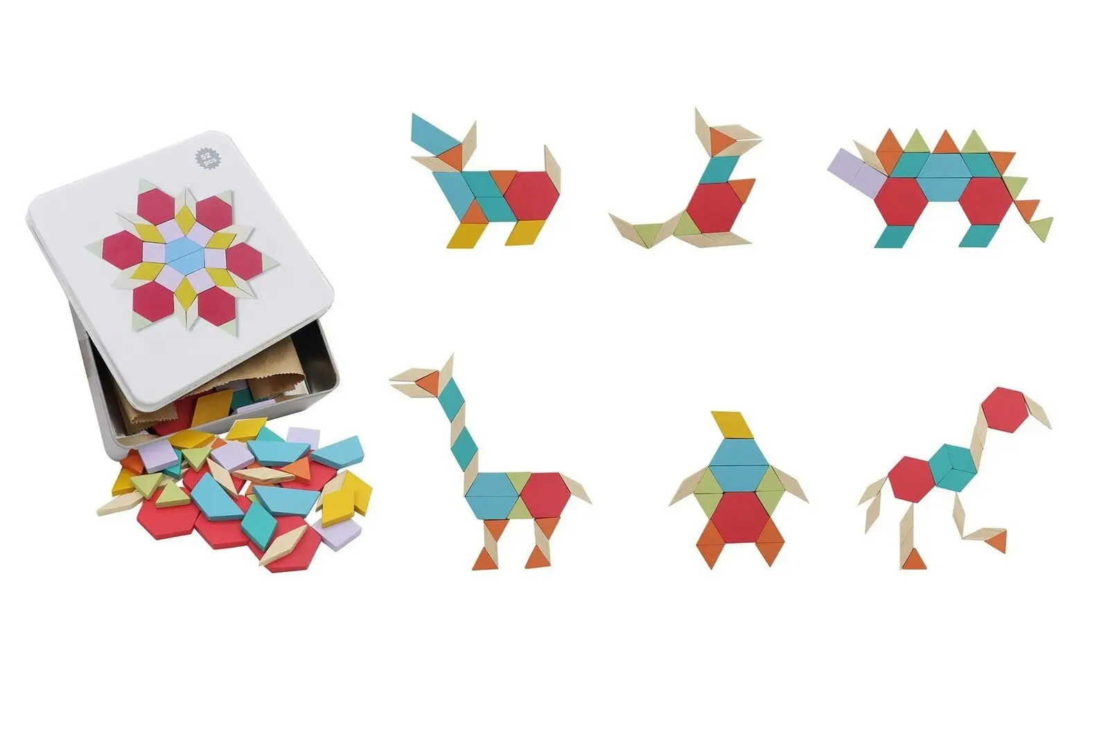 Kaper Kidz Kids/Children Calm & Breezy Building Pattern Pieces In Tin Box 3+ - Toys & Games