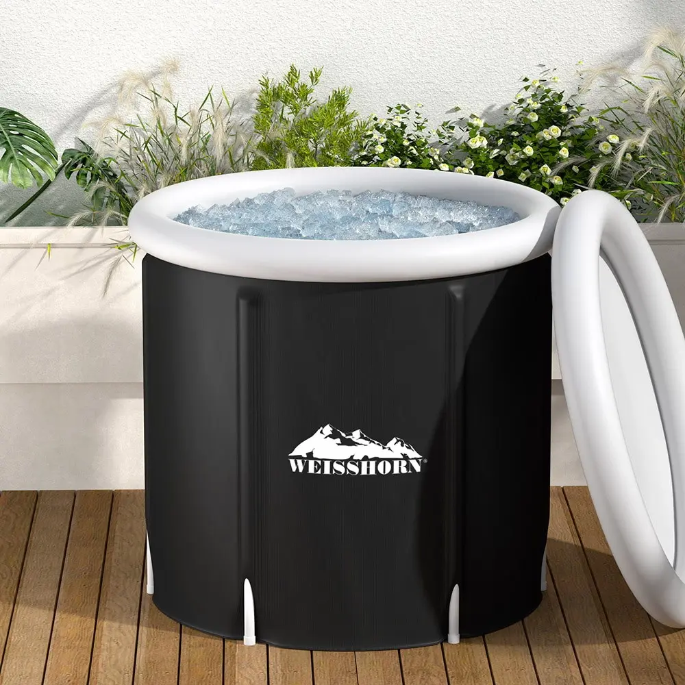 Weisshorn Portable Ice Bath Tub 75X75CM Inflatable Folding Bathtub Spa Massage - Hardware