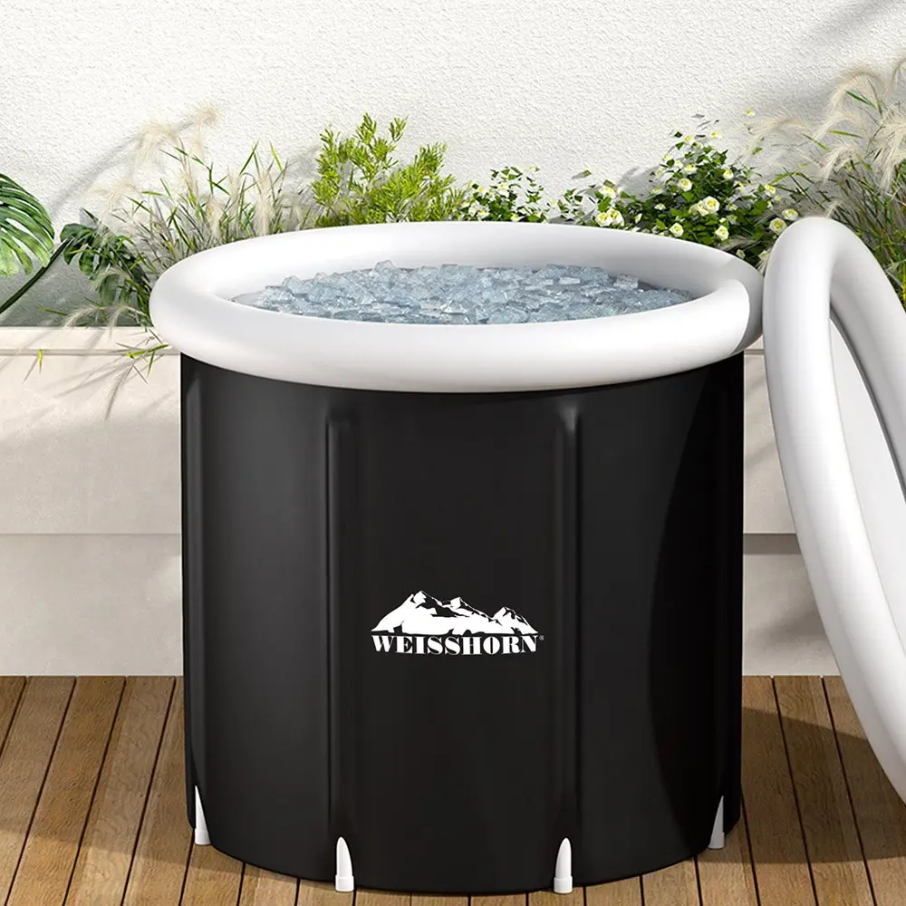 Weisshorn Portable Ice Bath Tub 80X80CM Inflatable Folding Bathtub Spa Massage - Hardware