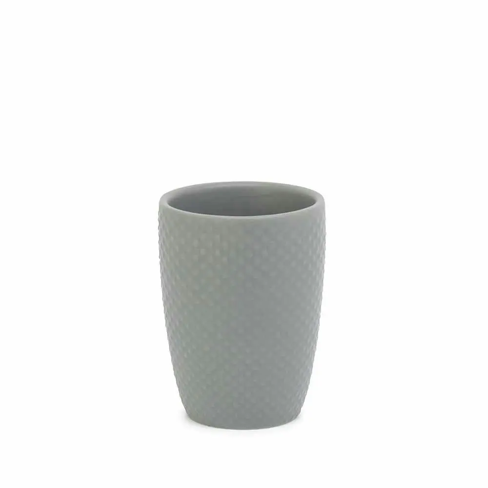 Salt & Pepper Suds Bathroom Toothbrush Holder 11cm Ceramic Emboss Tumbler Cloud - Home & Garden