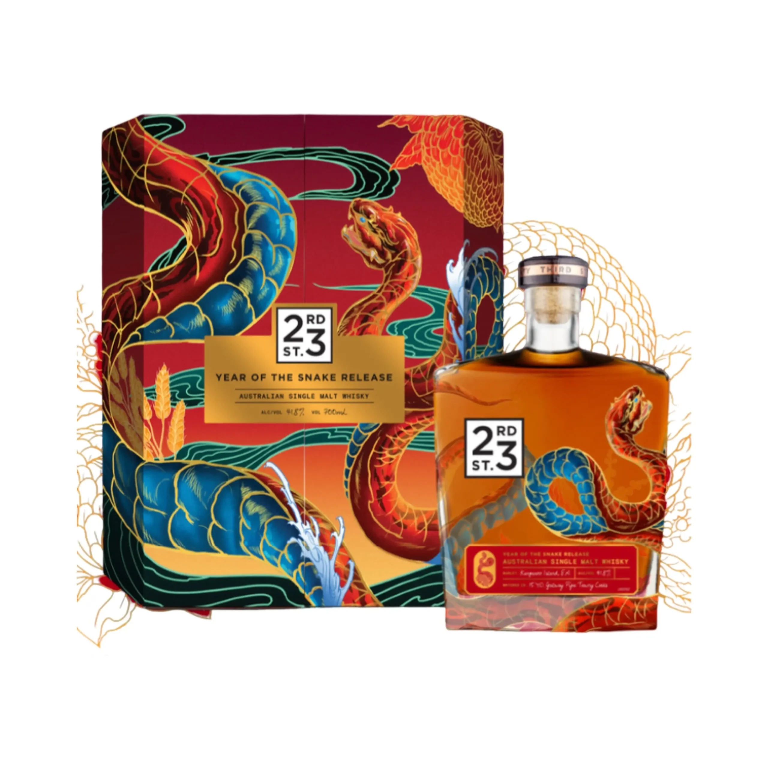 23rd Distillery Year of the Snake Limited Edition Australian Single Malt Whisky 700ml - Alcohol