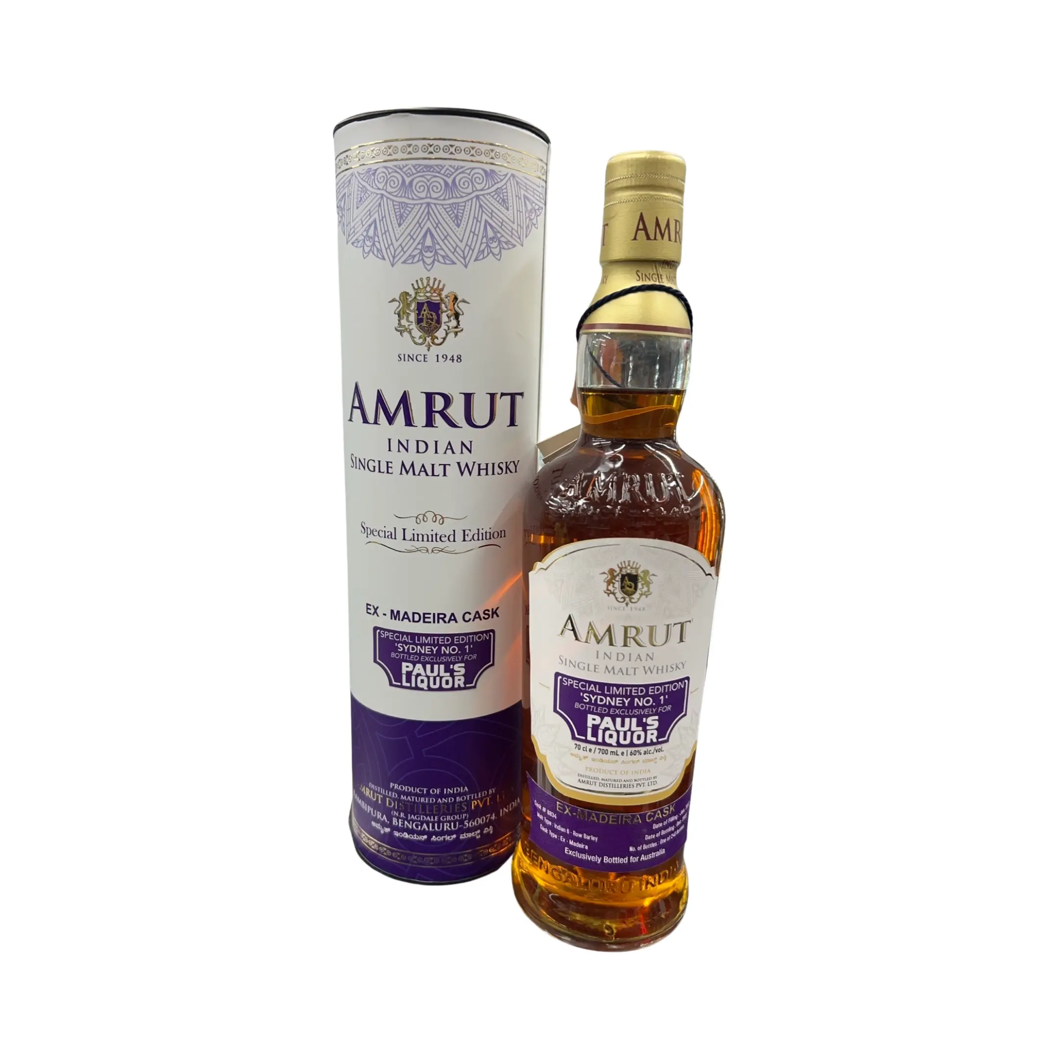 Amrut 5 Year Old Sydney Edition Cask #8834 Limited Edition Whisky 700ml - Alcohol