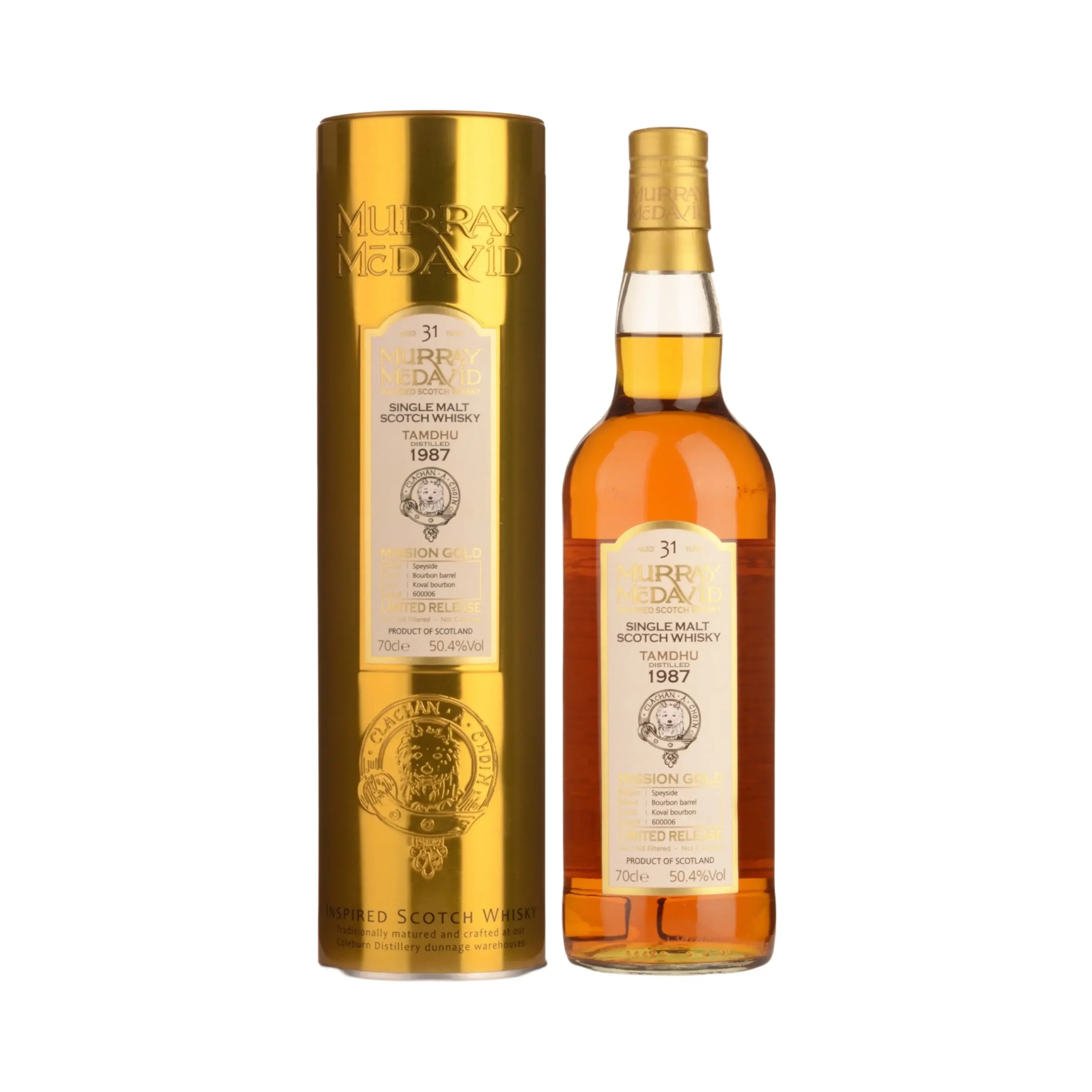 1987 Murray McDavid Tamdhu 31 Year Old Cask Strength Single Malt Scotch Whisky 700ml - Alcohol