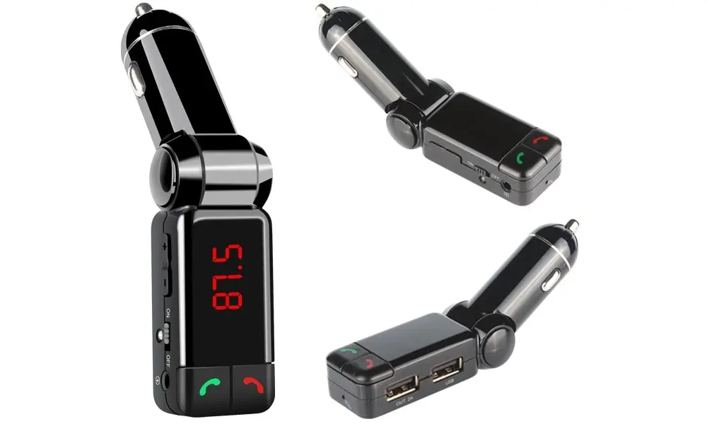 TODO Bluetooth V2.0 Fm Transmitter Handsfree Dual Usb Charger 5V/2A Bc06C - Electronics