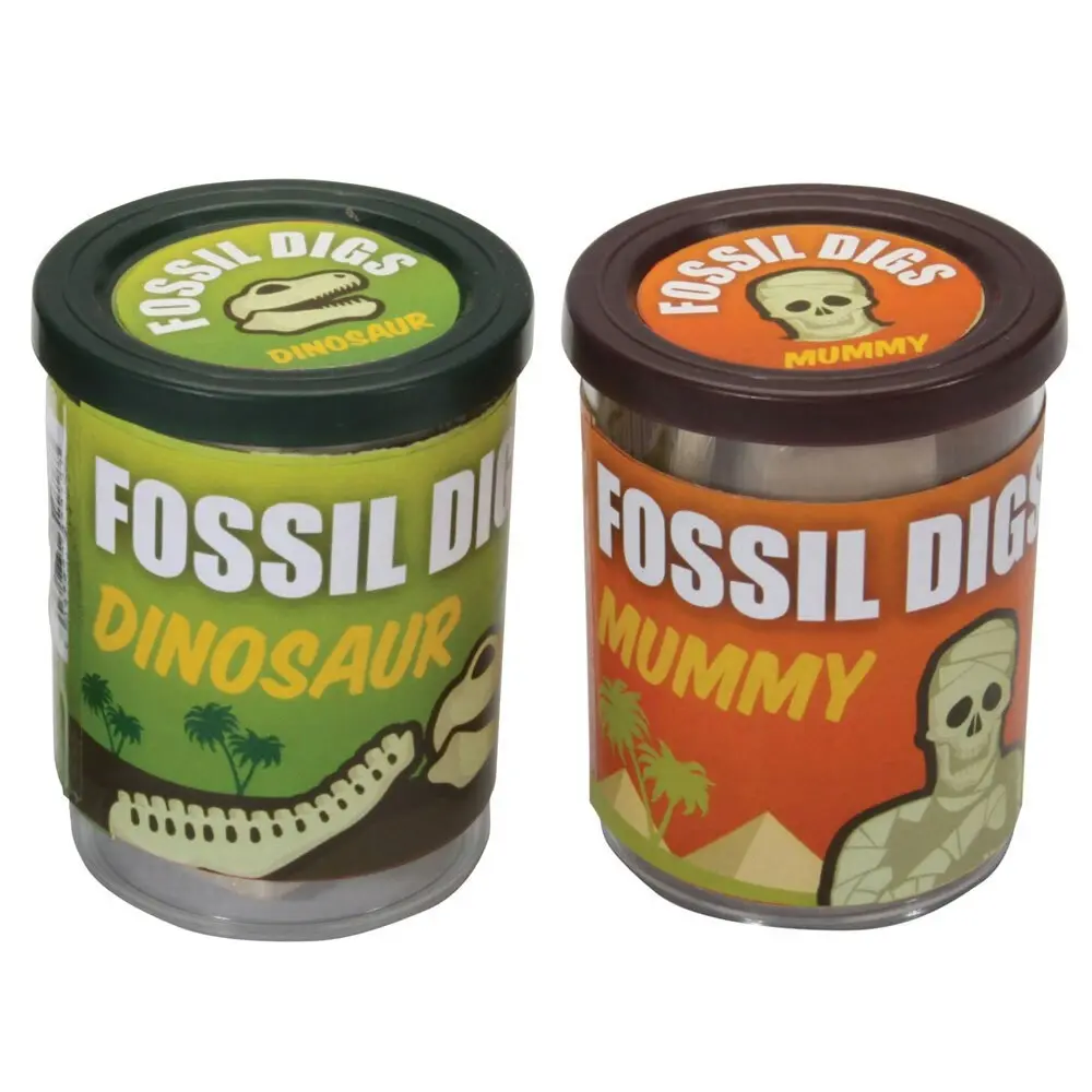 2x Discovery 10cm Fossil Dig in Tub Skeleton Science Toys Kids/Children 3y+ Asst - Toys & Games