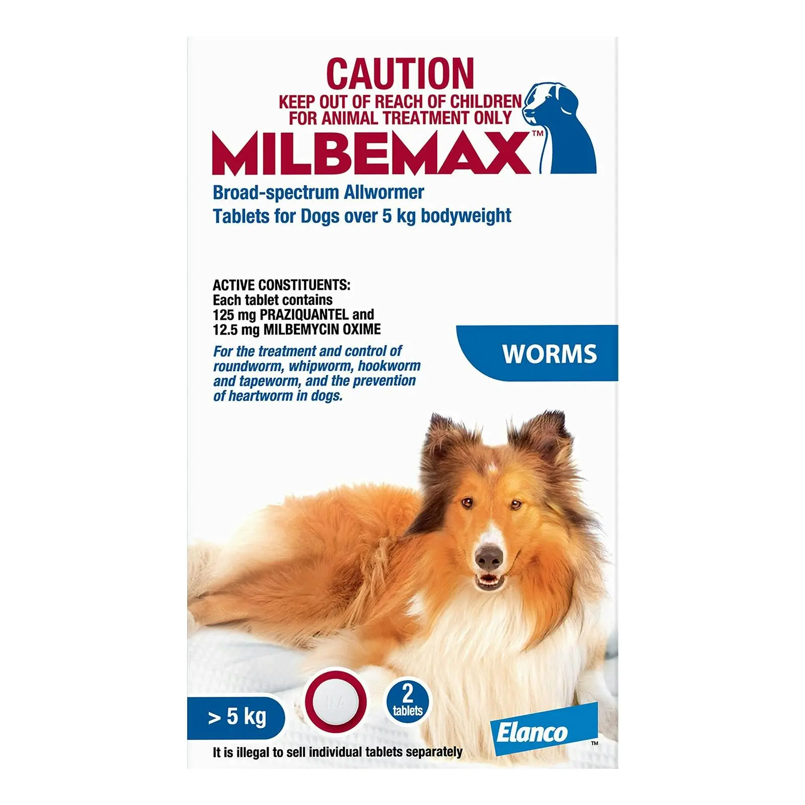 MILBEMAX Allwormer Tablets For Large Dogs 5 To 25 Kg 2 Tablet - Save up to 70% Off Pet Supplies