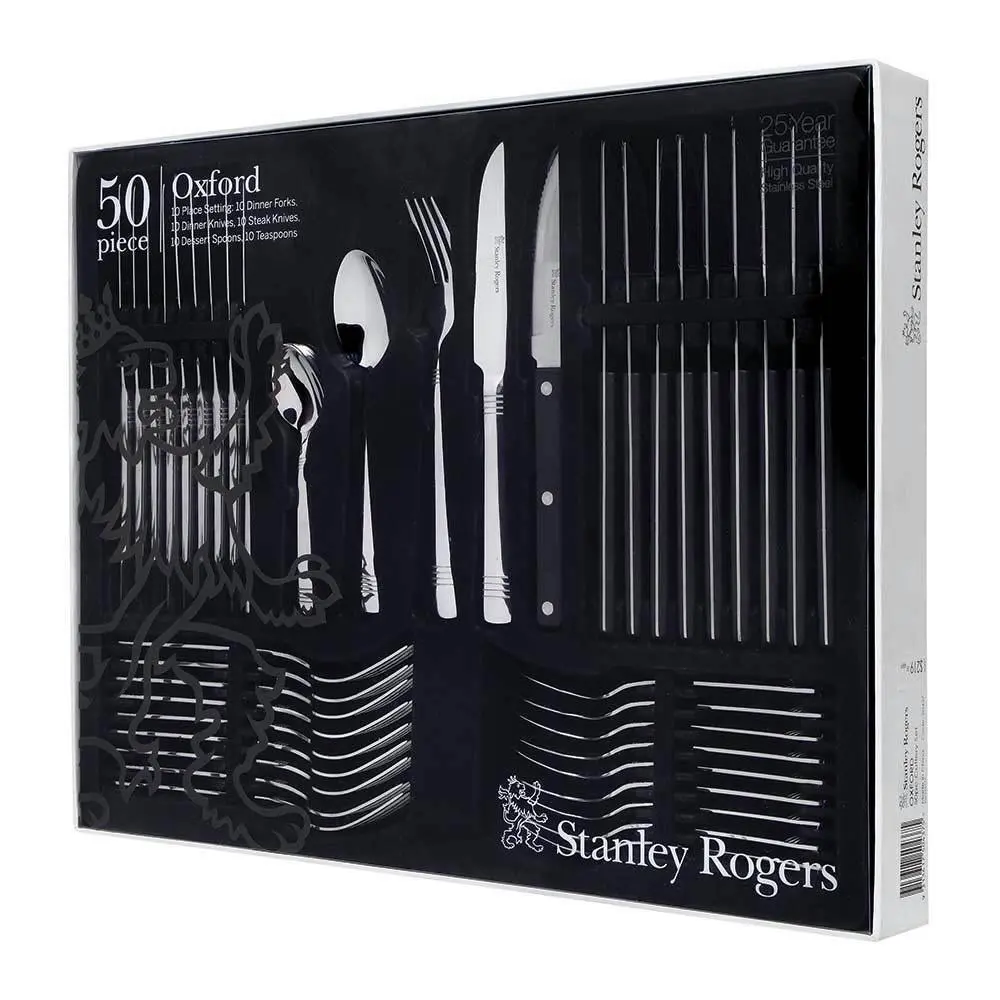 Stanley Rogers 50 Piece Oxford Stainless Steel Cutlery Set 50pc - Kitchenware - Save up to 70%