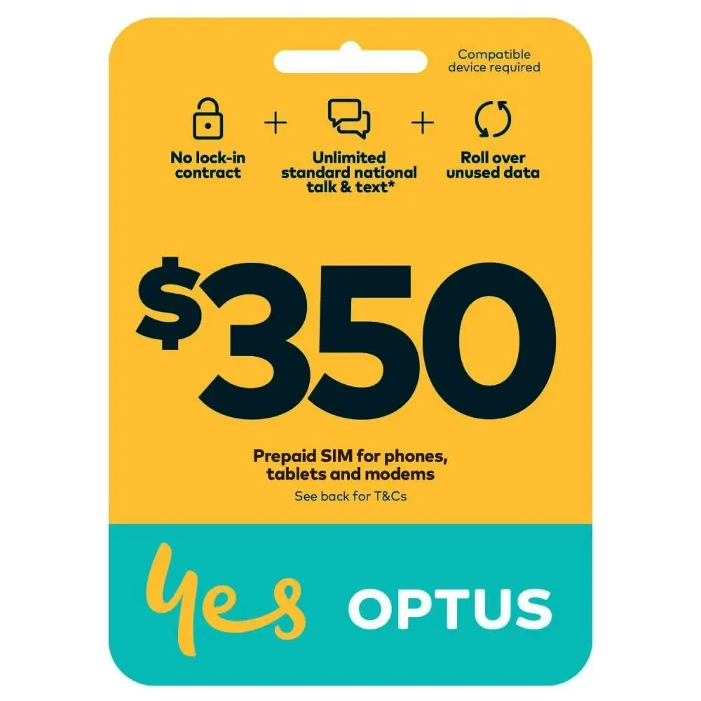 Optus Flex Plus $350 Prepaid Simcard - Electronics