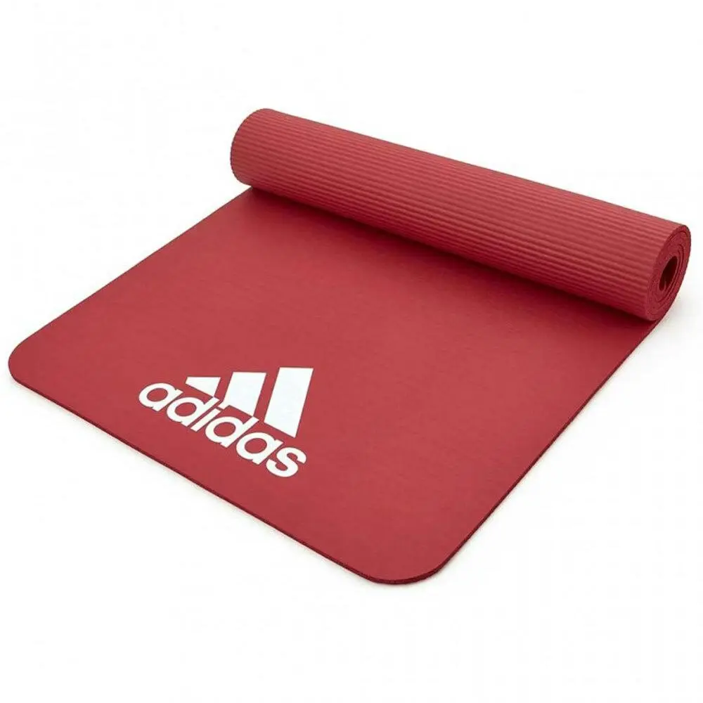 Adidas 7mm Training/Fitness Gym/Home Padded/Rollable/Lightweight Travel Mat Red - Sports & Outdoor
