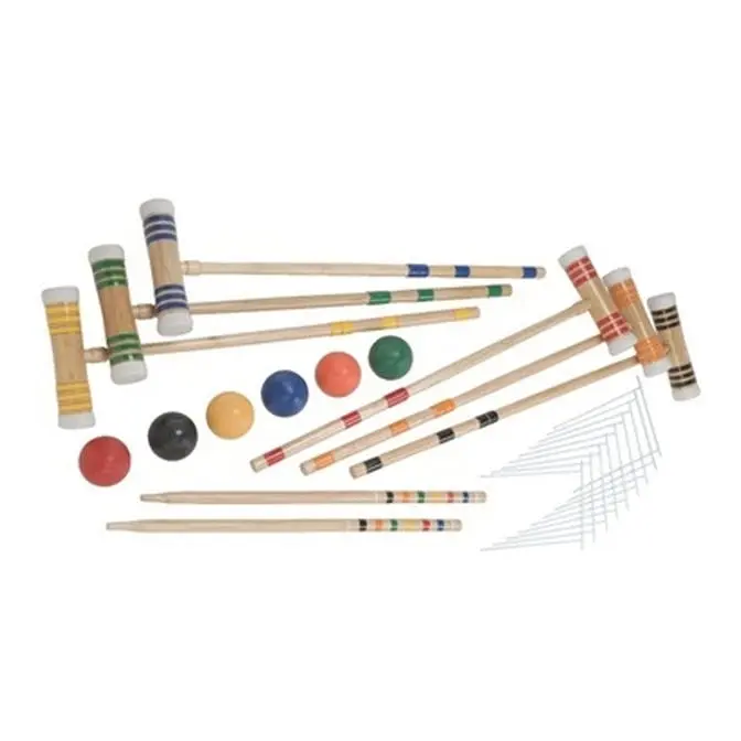 Regent Premier 6-Player Croquet Set w/ Mallets/Balls Fun Outdoor Family Game