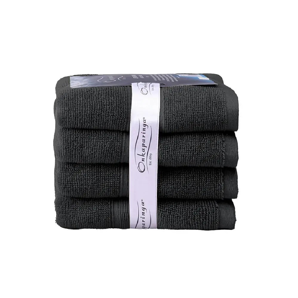4PK Ultimate Alanya Turkish Cotton Hand Towel 550Gsm Highly Absorbant Castlerock - Home & Garden