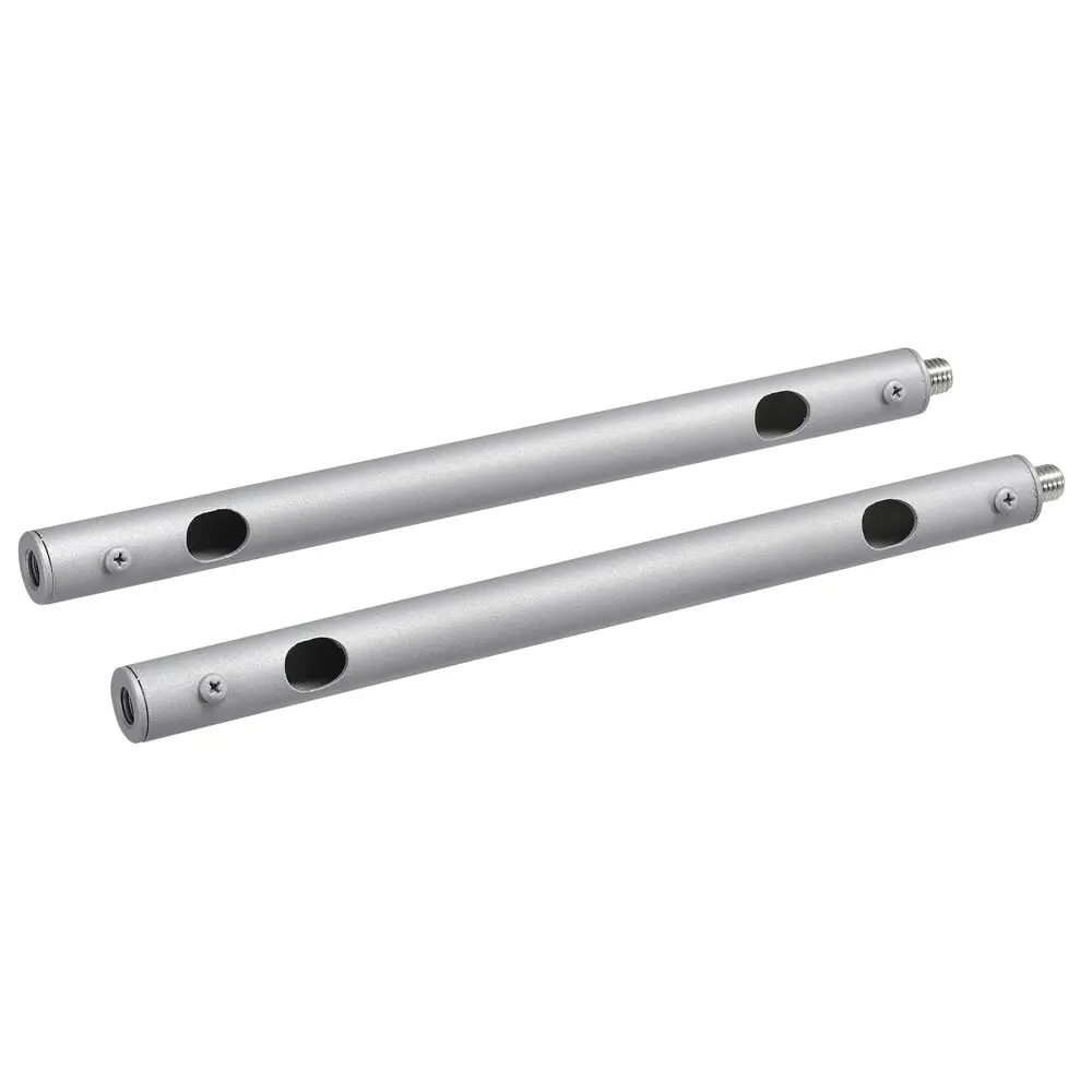 Heatstrip 2pc 300mm Classic Heater Extension Offset Mount Pole Rod Kit Silver - Home & Garden