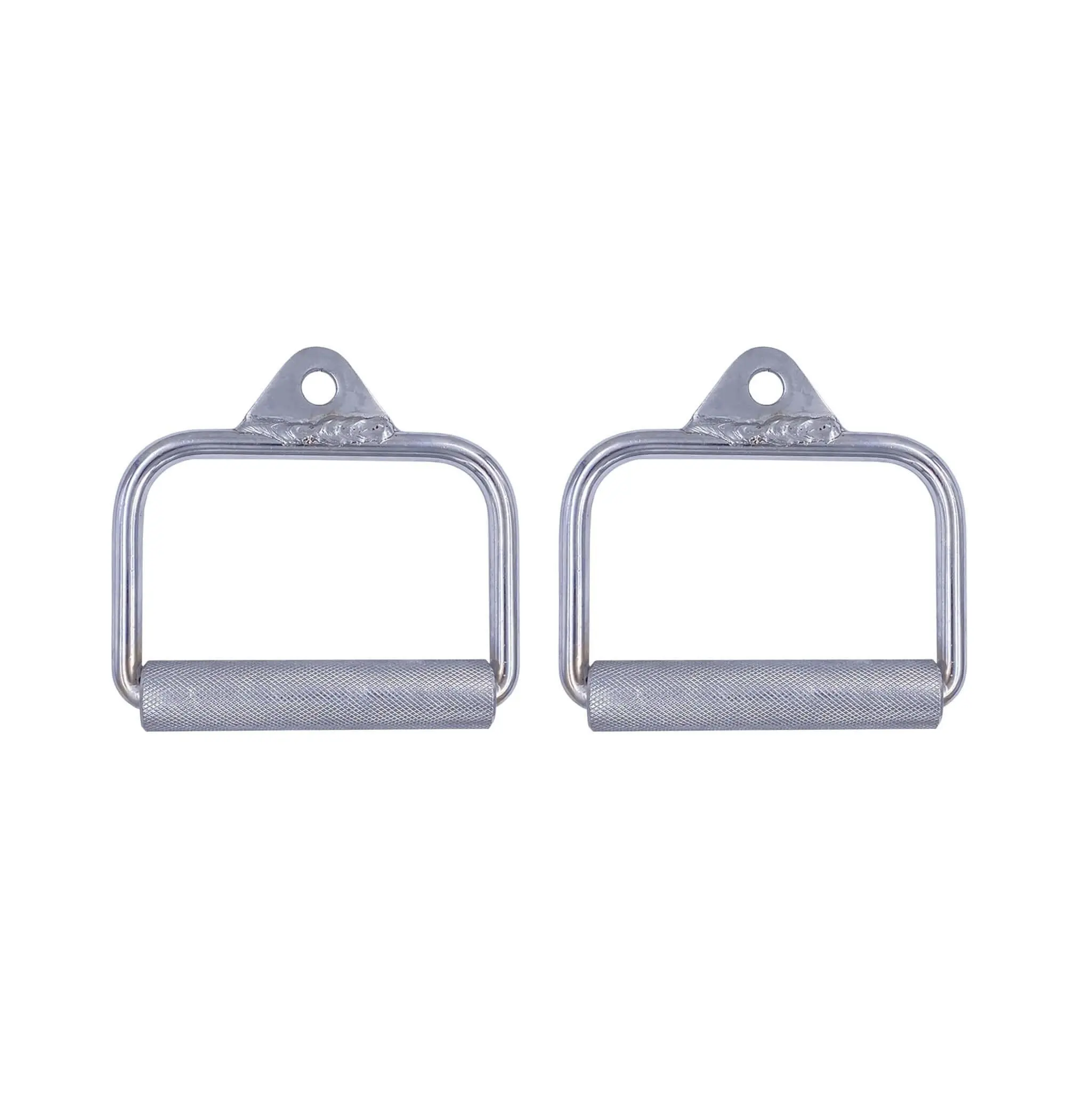 Pair of Steel Stirrup D Handles Cable Attachment - Sports & Outdoor