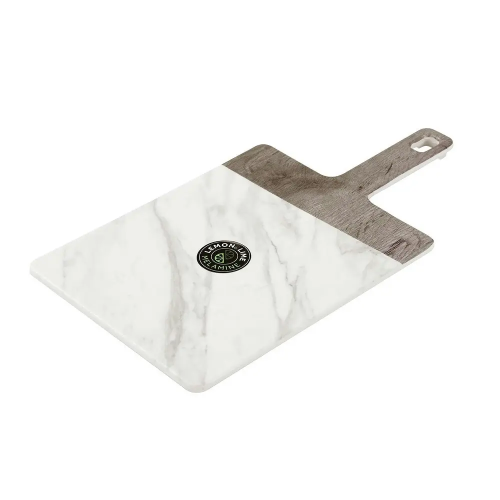Lemon & Lime Matte Melamine 41cm Food Dinner Serving Board Endwood Marble Party - Hobbies