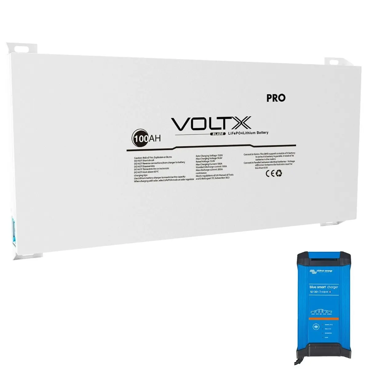 Victron Smart IP22 SLA/VoltX 12V 100Ah Blade LiFePO4 Battery - Electronics