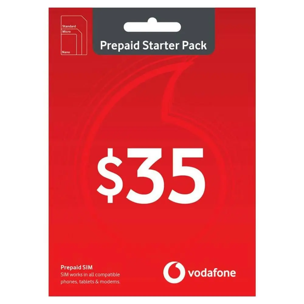 Vodafone $35 Prepaid Starter Pack Simcard - Electronics