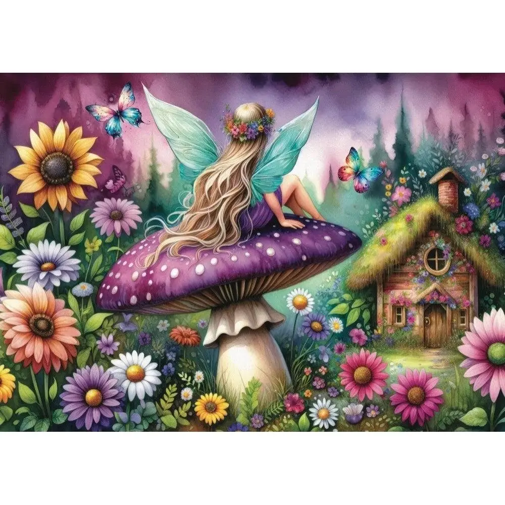 1000pc Purple Mushroom Rest Jigsaw Puzzle - Toys & Games