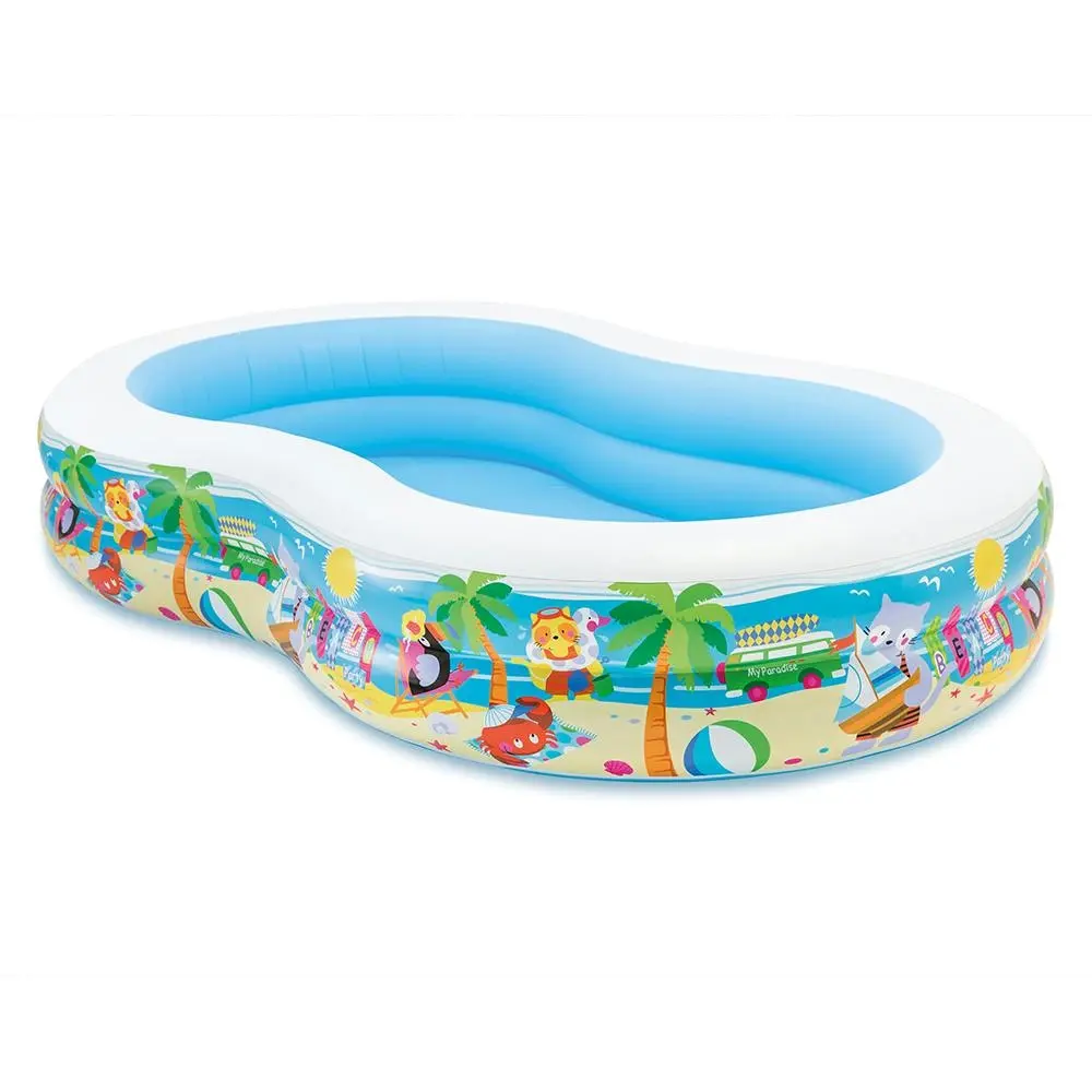 Intex 262x160cm Outdoor/Patio Inflatable Kids Swim Center Seashore Pool 3y+ - Home & Garden