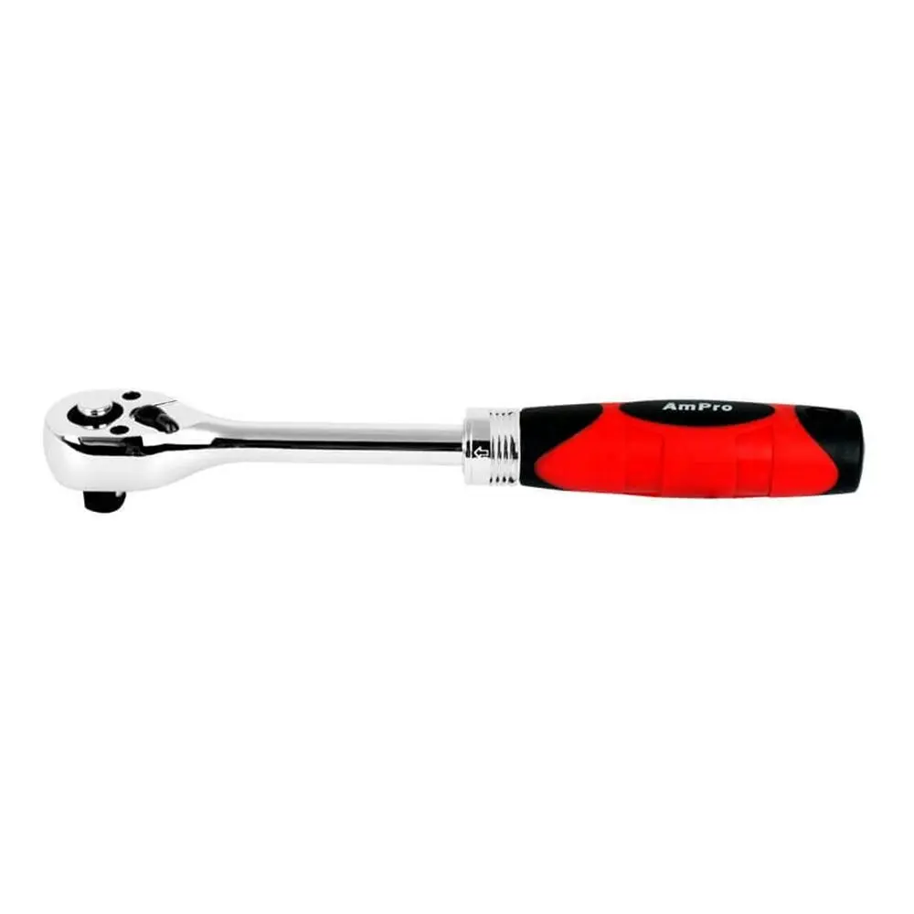 Ampro T29763 3/8in Drive Extendable Stubby Ratchet/Socket Spanner Tool Chrome - Hardware