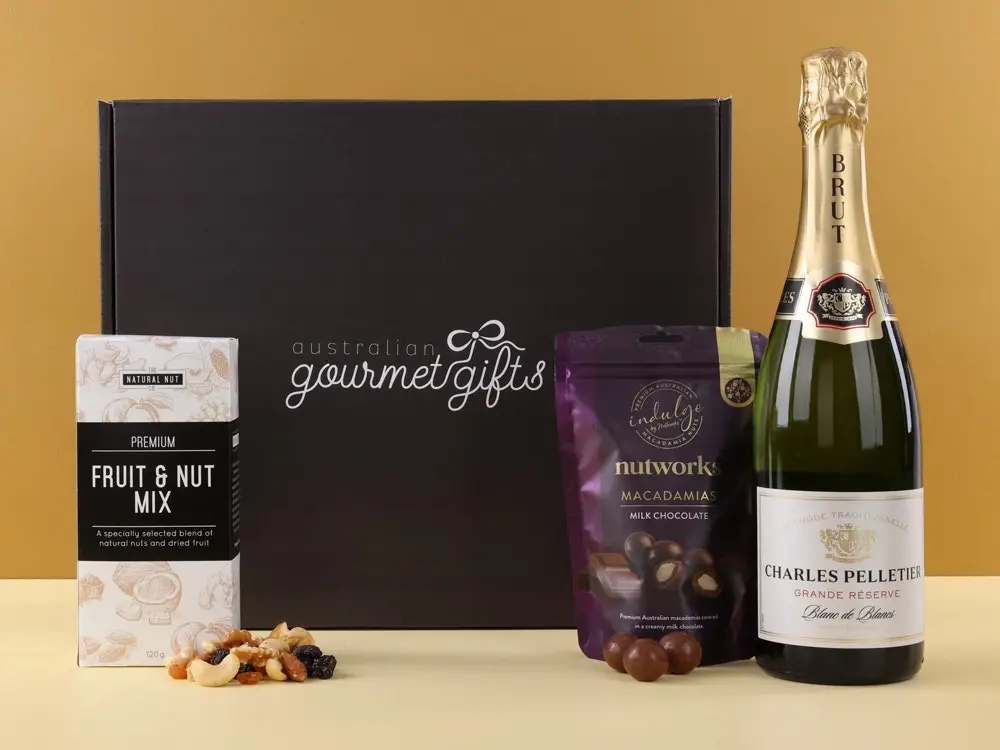 French Sparkling & Chocolate Nuts Hamper - Groceries