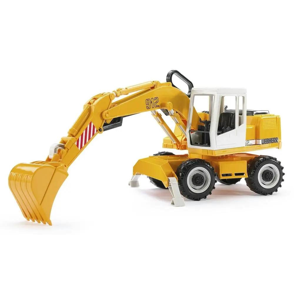 Bruder 39cm Liebherr Wheeled Excavator 1:16 Digger Kids Vehicle Toy 3y+ Yellow - Toys & Games