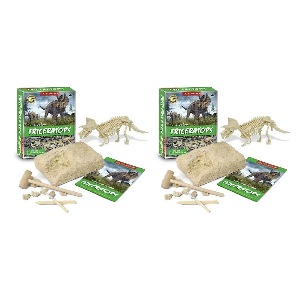 2PK Kaper Kidz Childrens Dig & Discover Triceratops Dig/Excavation Kits 6y+ - Toys & Games