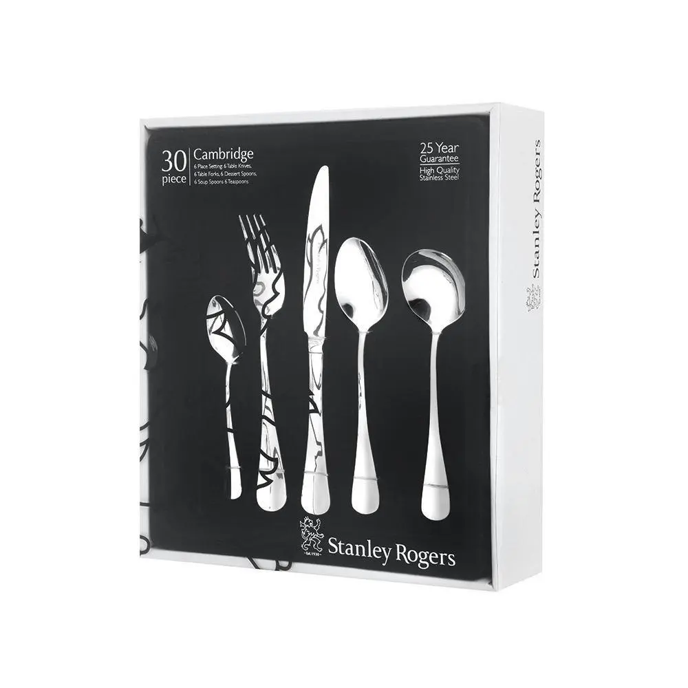 Stanley Rogers Cambridge Stainless Steel 30 Piece Cutlery Set | 30pc - Kitchenware - Save up to 70%