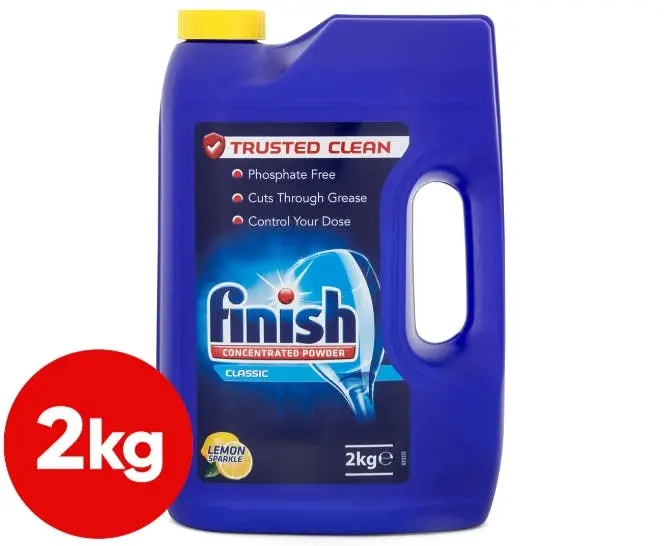 Finish Classic Concentrated Dish Washing Powder Lemon Sparkle 2kg - Home & Garden
