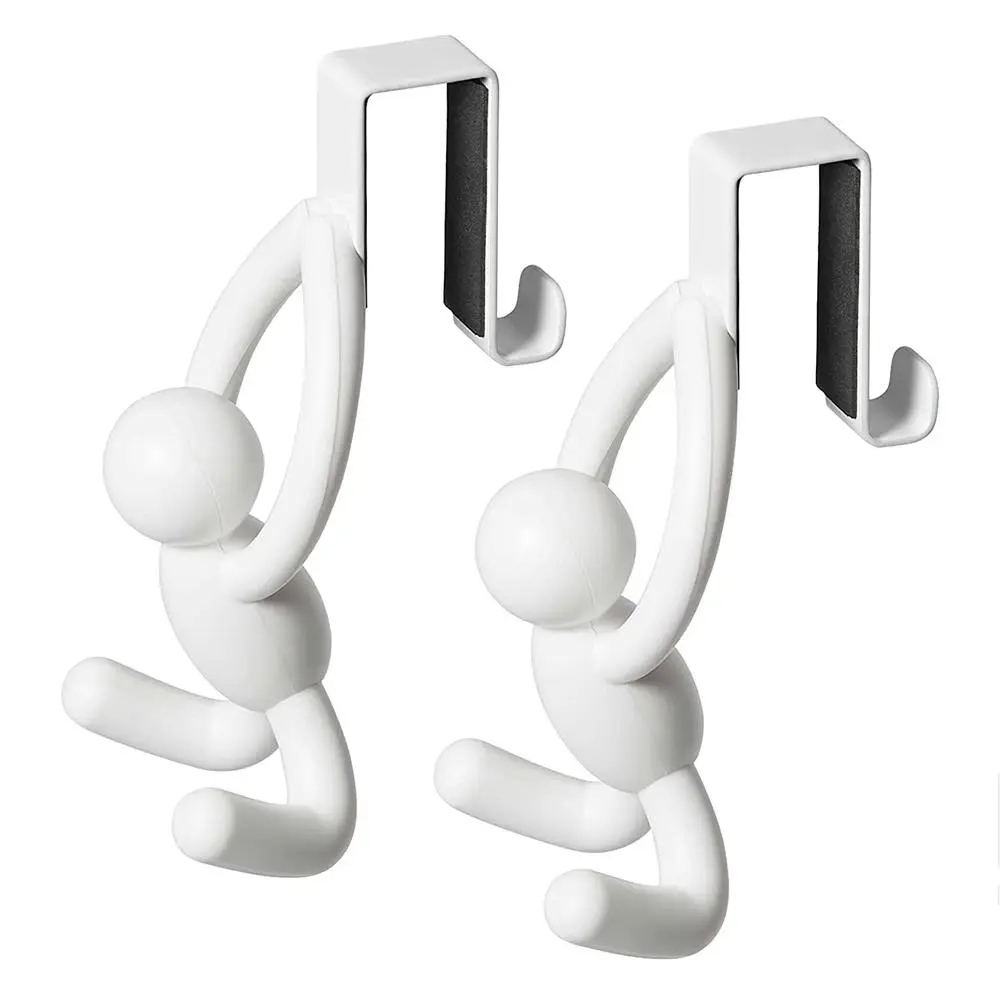 2pc Umbra Buddy Over The Door Decorative Hanging Utility Hooks White 6x7.4x13cm - Home & Garden