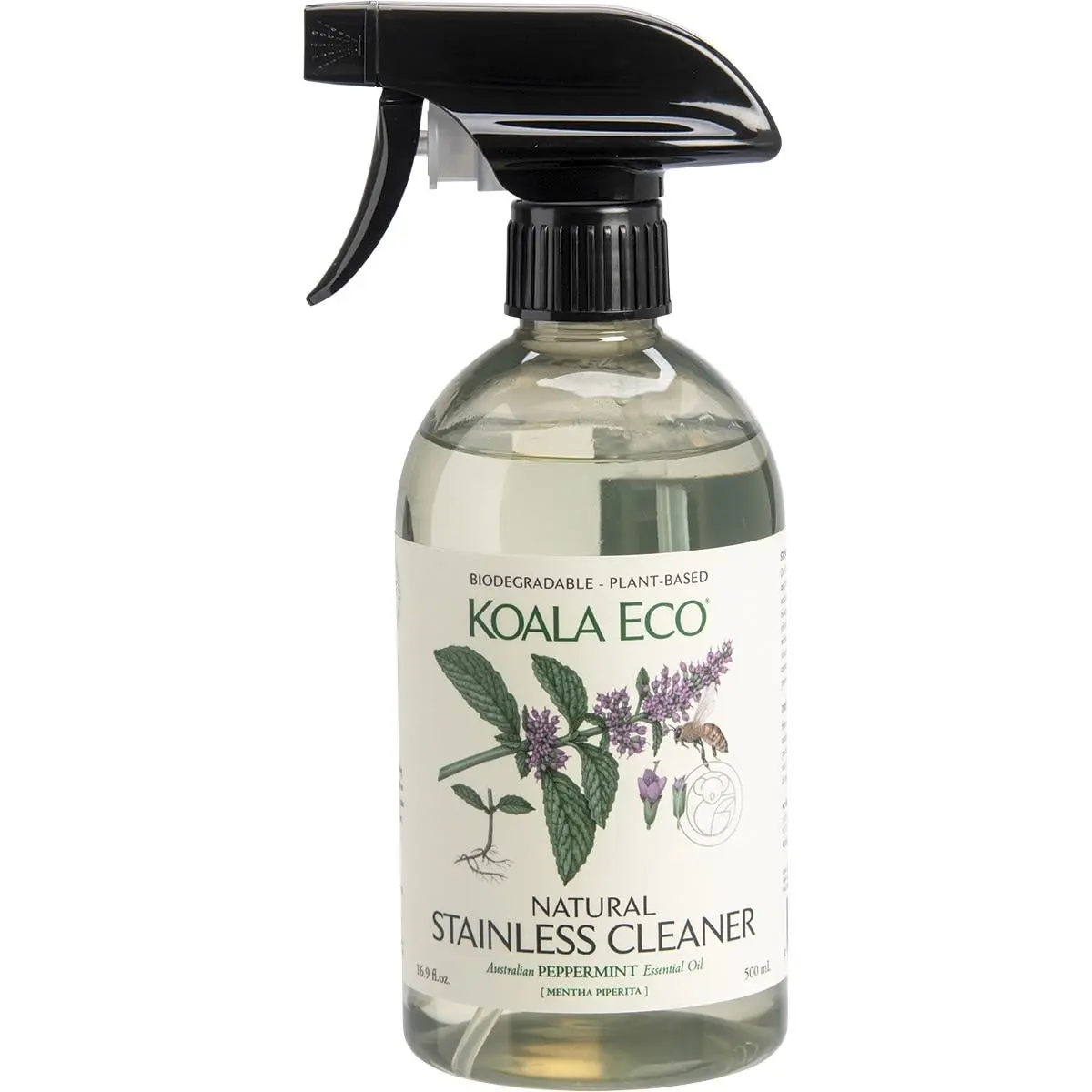 KOALA ECO Stainless Steel Cleaner Peppermint Essential Oil 500ml - Home & Garden