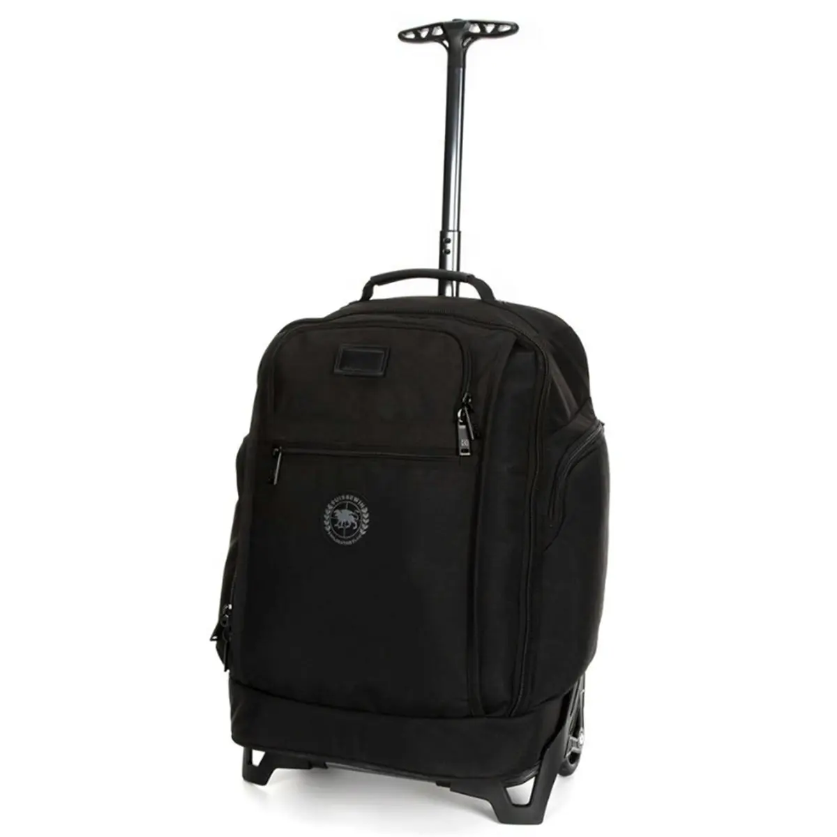 Suissewin Swiss Wheeled Bag Lightweight Big Wheels Carry On Travel Suitcase Rolling Tote SN19350 Black - Fashion