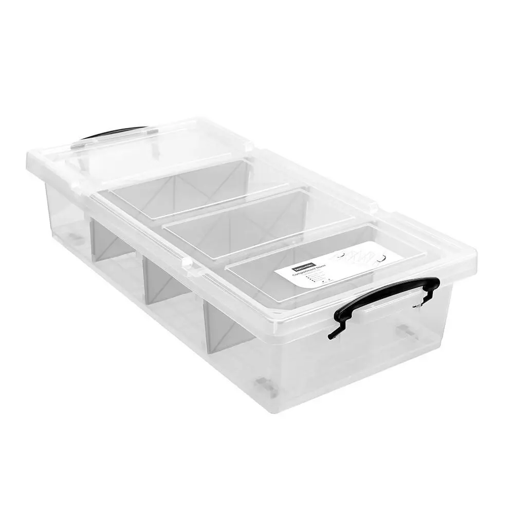 Boxsweden 76x38cm/35L 4 Section Compartment Storer Home/Office Tub Organiser - Home & Garden
