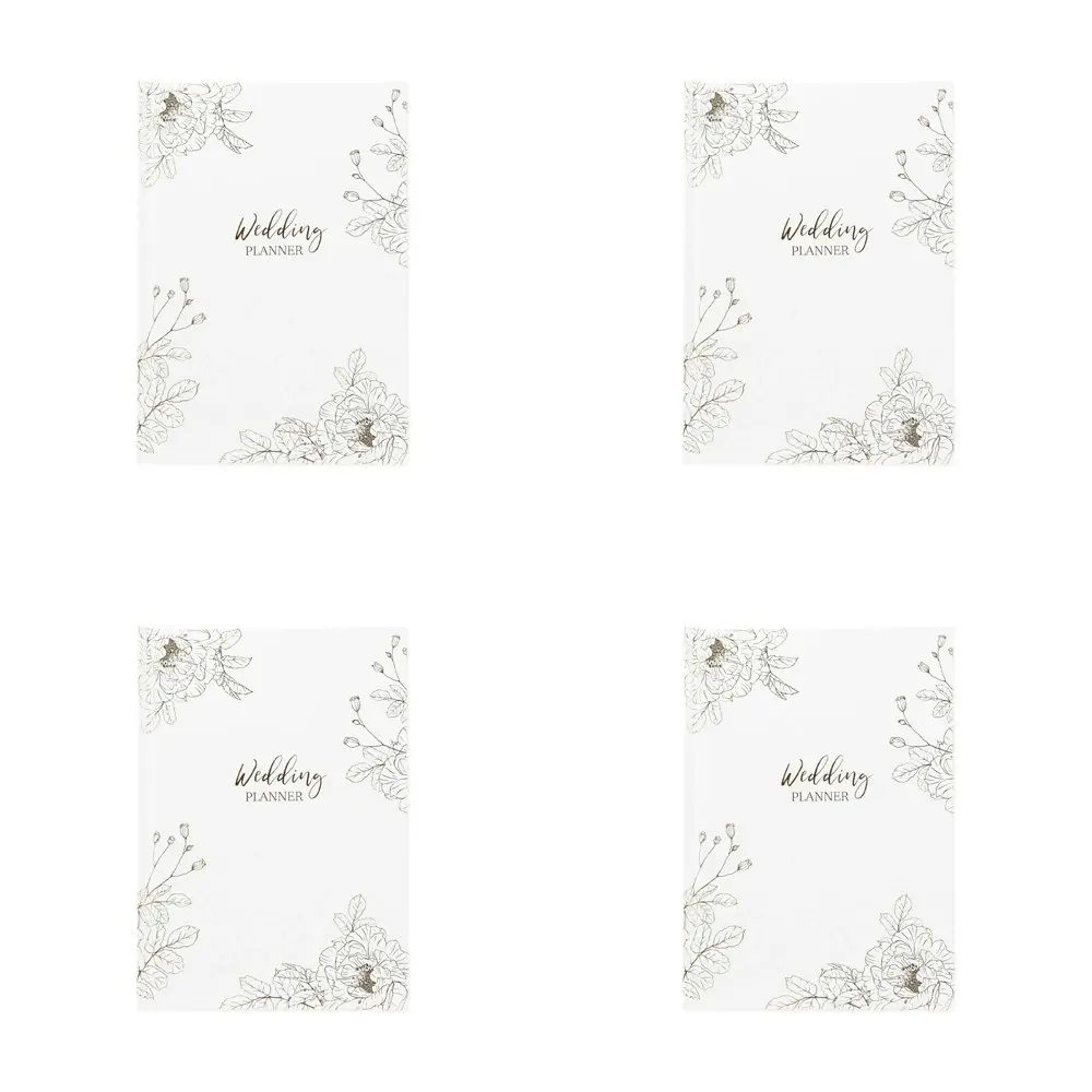 4x Splosh A5 Hardcover Wedding Planner Organiser Journal Engagement Book 15x21cm - Hobbies