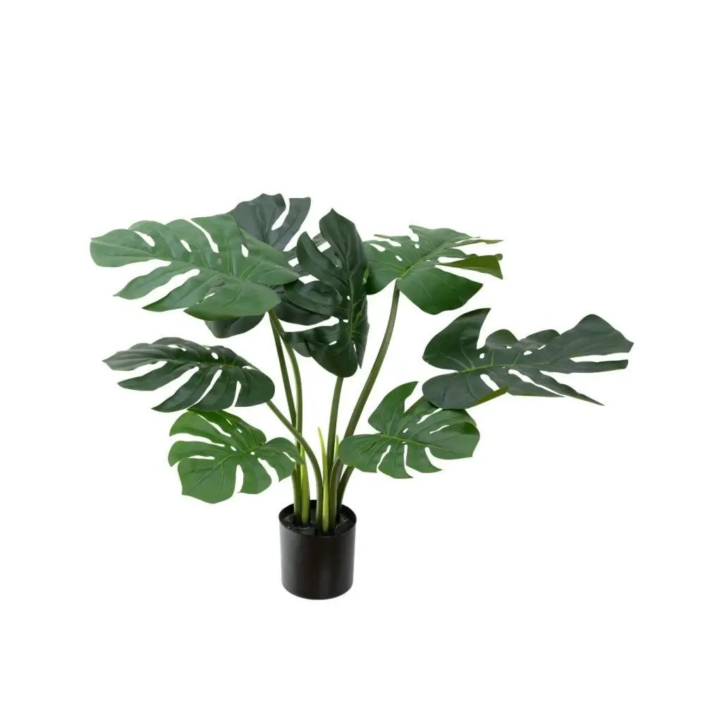 Glamorous Fusion Monstera Vine Artificial Fake Plant Decorative Arrangement 60cm Green - Home & Garden