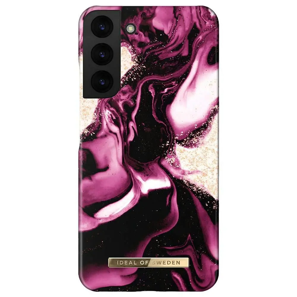 Ideal Of Sweden Fashion Case (Suits Galaxy S22) - Golden Ruby Marble
